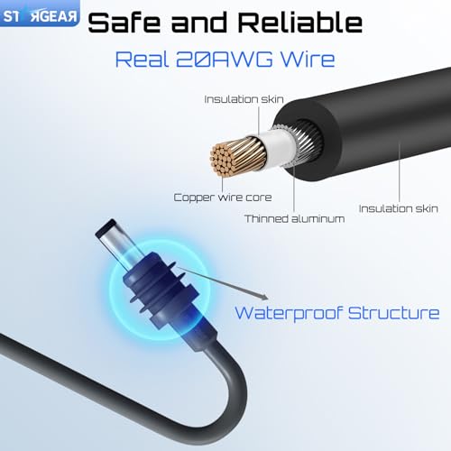 STARGEAR Starlink Mini Cable 16.4FT, Starlink Mini Accessories 20AWG Replacement Starlink DC Power Cable, Power Cord Outdoor - Image 3