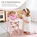 Giant bean Wooden Baby Doll High Chair with Feeding Set Pretend Play Feeding Seat for Dolls Includes Bib Utensils Bottles Plate Toddler Role Play Furniture for 18 Inch Dolls - Image 4