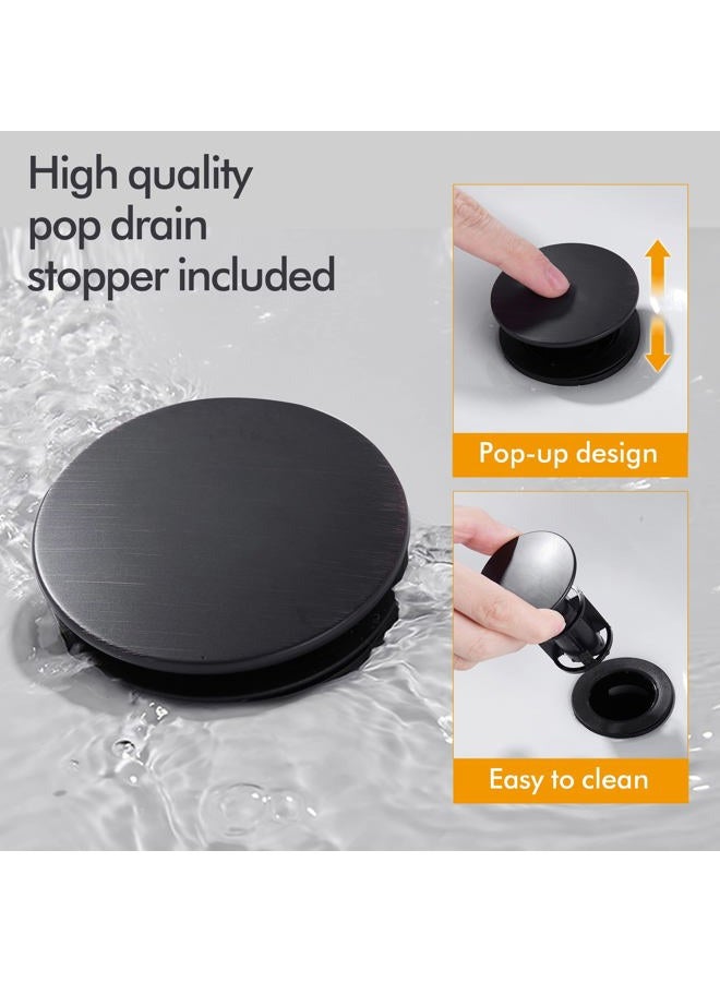 FRANSITON Kitchen Faucet Bathroom Sink Faucet 2-Handle Lavatory Faucet Lead-Free Matte Black Oil Rubbed Bronze Commercial - Image 3