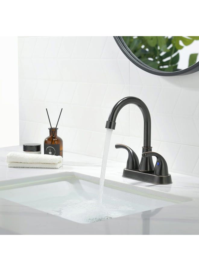 FRANSITON Kitchen Faucet Bathroom Sink Faucet 2-Handle Lavatory Faucet Lead-Free Matte Black Oil Rubbed Bronze Commercial - Image 5
