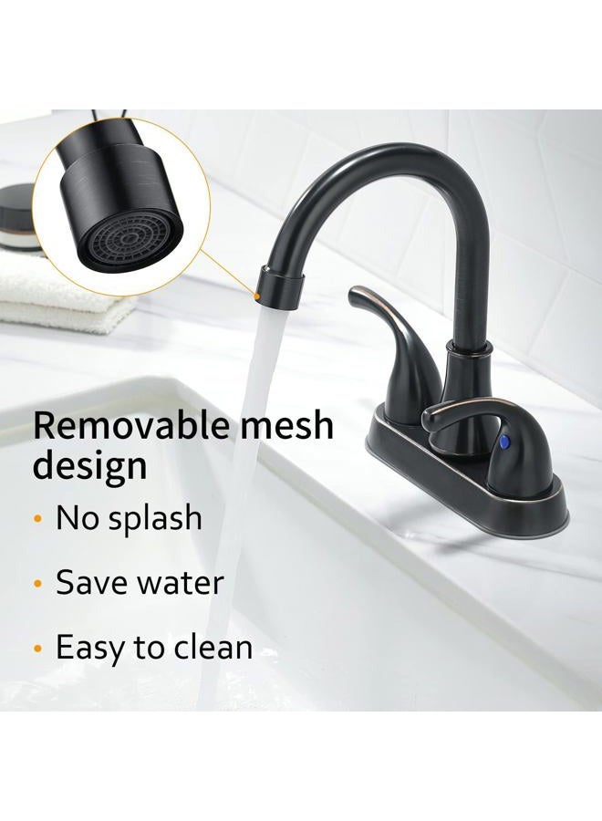 FRANSITON Kitchen Faucet Bathroom Sink Faucet 2-Handle Lavatory Faucet Lead-Free Matte Black Oil Rubbed Bronze Commercial - Image 4
