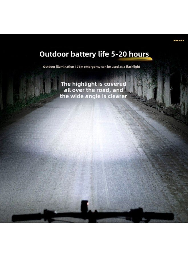 Generic Bicycle Light Night Riding Headlight Rainproof USB Charging Mountain Road Children's Bicycle Light Riding Light-color:Upgraded Q02l (with Treble Speaker) Headlight 800 Lumens, Battery Life 6-20h, Light Sensor Lcd - Image 4