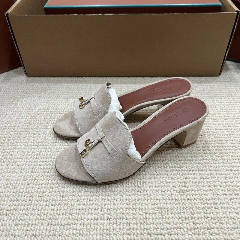 Loropiana European Designer Lp Nuo You Pian Ya Women'S Shoes Genuine Leather Tassel Mid-Heel Lazy Slippers Casual Shoes - Image 4