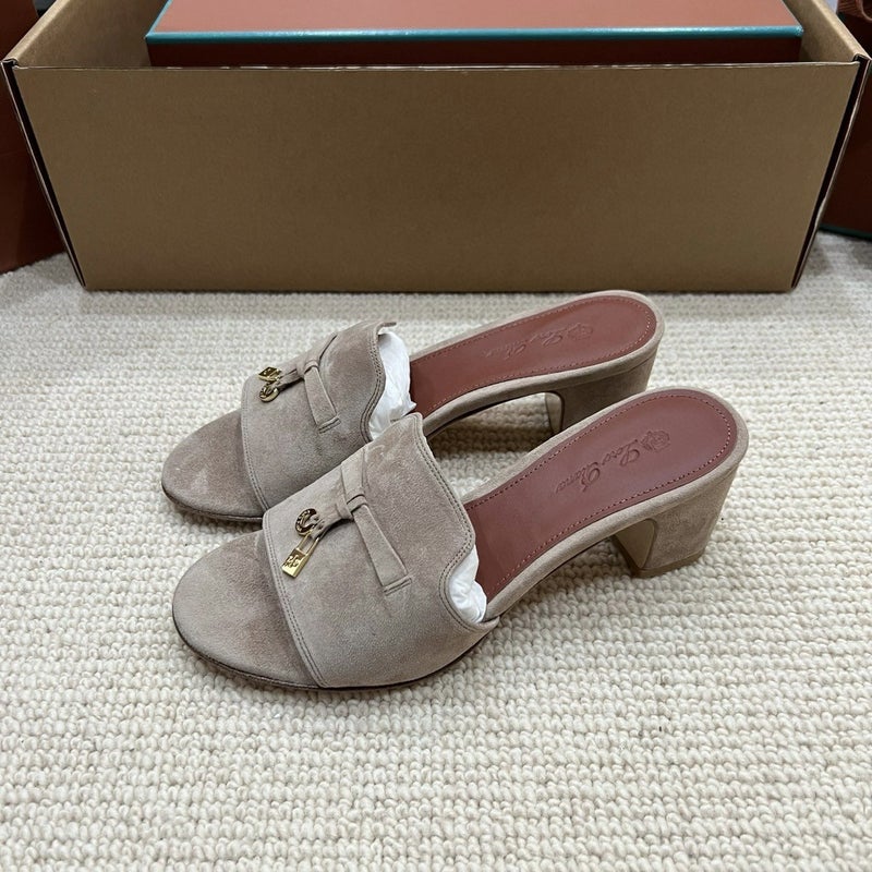 Loropiana European Designer Lp Nuo You Pian Ya Women'S Shoes Genuine Leather Tassel Mid-Heel Lazy Slippers Casual Shoes - Image 5