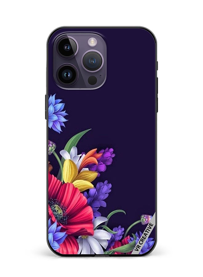 VR CREATIVE Protective Case Cover For Apple iPhone 15 Pro Max Flower Design Multicolour - Image 1
