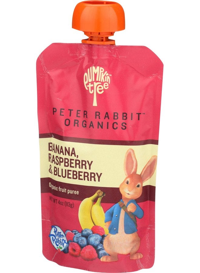 pumpkin tree Peter Rabbit Organics Baby Raspberry Banana Blueberry, 4 oz - Image 2