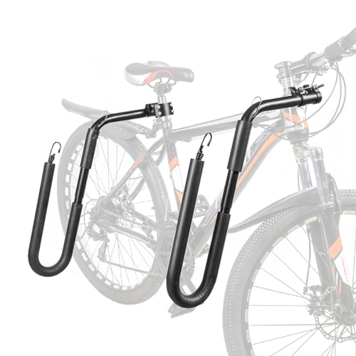 Mosxoed Bicycle Surfboard Racks, Bike Surf Board Compatible with Shortboards, Longboards, SUP Paddleboards, Outdoor Sports Surfing Wakeboard Carrier Mount for Bike, Quick Release Bars - Image 1