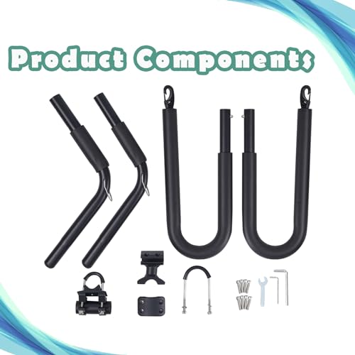 Mosxoed Bicycle Surfboard Racks, Bike Surf Board Compatible with Shortboards, Longboards, SUP Paddleboards, Outdoor Sports Surfing Wakeboard Carrier Mount for Bike, Quick Release Bars - Image 4