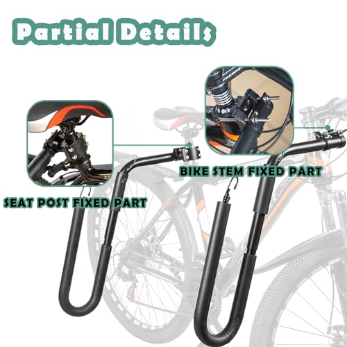 Mosxoed Bicycle Surfboard Racks, Bike Surf Board Compatible with Shortboards, Longboards, SUP Paddleboards, Outdoor Sports Surfing Wakeboard Carrier Mount for Bike, Quick Release Bars - Image 5