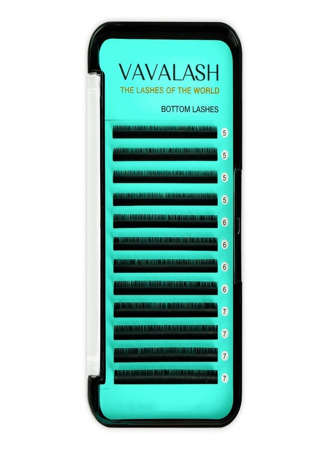 VAVALASH Bottom Lash Extensions 5/6/7mm Mixed Under Bottom Lower Eyelash Extensions Natural Bottom Lashes（0.03-B-5-7mm Mixed）, Black - Image 1