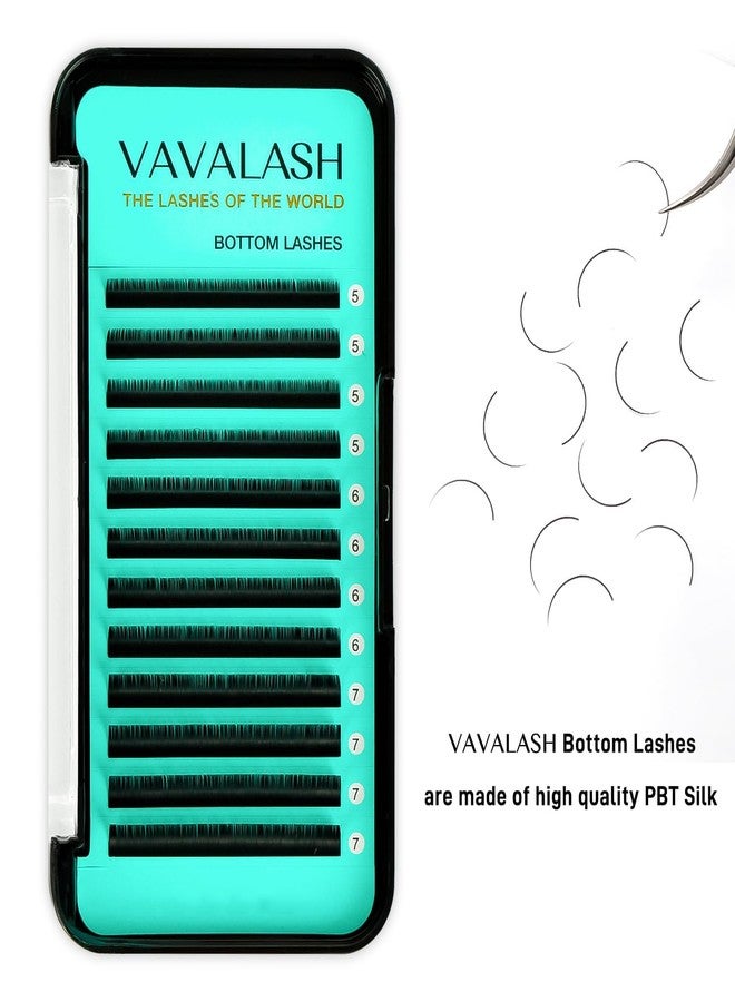 VAVALASH Bottom Lash Extensions 5/6/7mm Mixed Under Bottom Lower Eyelash Extensions Natural Bottom Lashes（0.03-B-5-7mm Mixed）, Black - Image 5