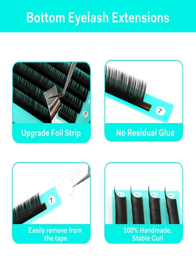 VAVALASH Bottom Lash Extensions 5/6/7mm Mixed Under Bottom Lower Eyelash Extensions Natural Bottom Lashes（0.03-B-5-7mm Mixed）, Black - Image 3