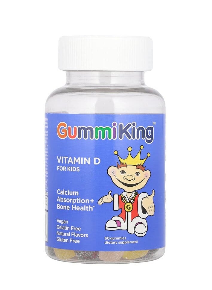 چامي كينج GummiKing فيتامين د للأطفال 15 ميكروجرام 60 علكة 7.5 ميكروجرام لكل علكة - Image 1