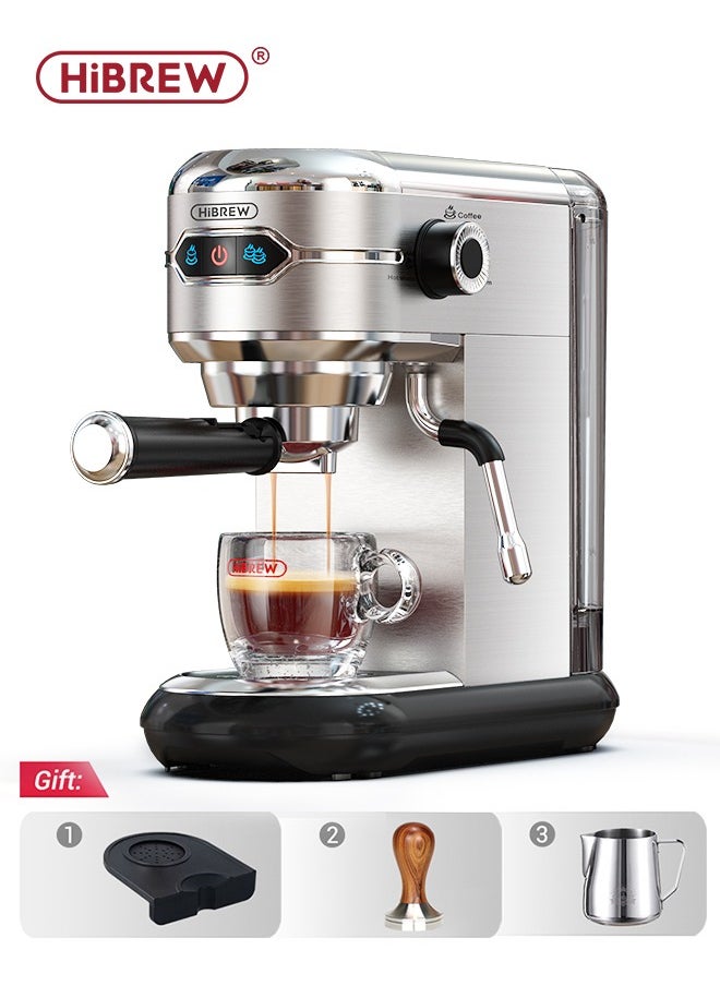 HiBREW HiBREW Coffee Maker Cafetera  Inox Semi Automatic Super Slim ESE POD& Powder Espresso Cappuccino Machine Hot Water H11  - Image 1