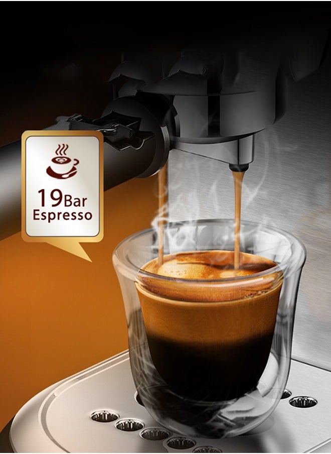 HiBREW HiBREW Coffee Maker Cafetera  Inox Semi Automatic Super Slim ESE POD& Powder Espresso Cappuccino Machine Hot Water H11  - Image 5