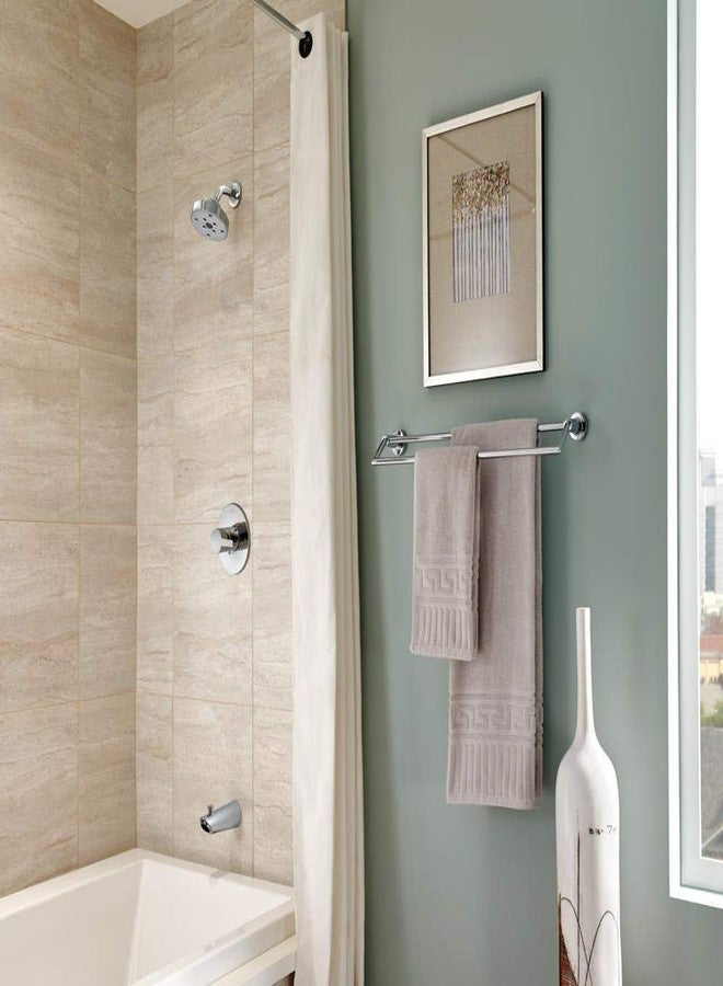 DELTA FAUCET 77125 Compel Wall Mounted 24 in. Double Towel Bar in Polished Chrome - Image 4