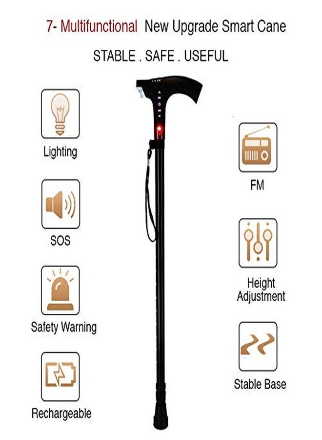 MCP Jindal Smart Walking Stick With Fm Radio, Siren & Torch - Image 4