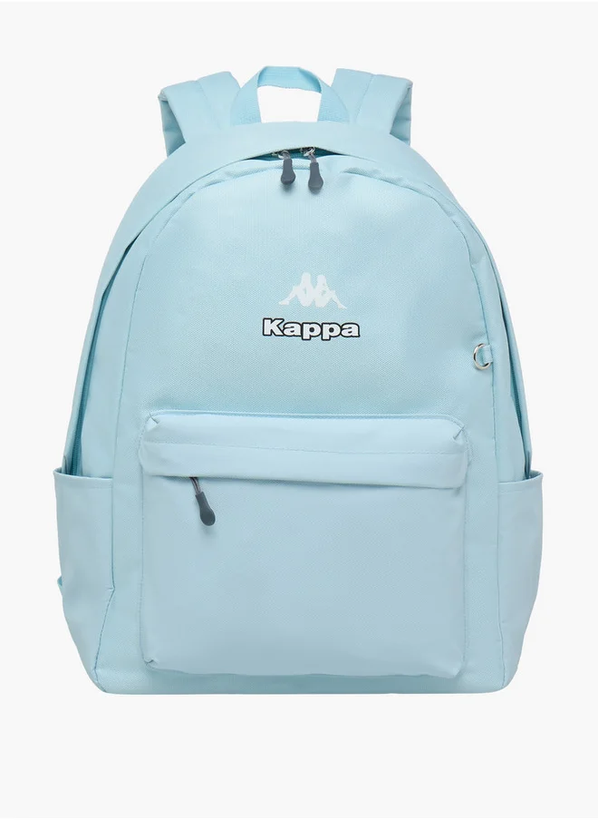 Kappa Logo Print School Backpack with Pencil Pouch - 46x38x15 cm