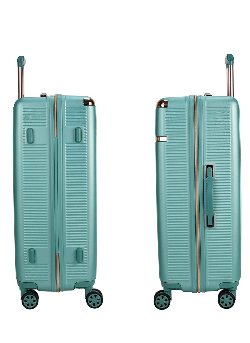 SENATOR Hard Case Trolley Luggage Set For Unisex ABS Lightweight 4 Double Wheeled Suitcase With Built In TSA Type lock A5123 Set Of 3 Light Green  - Image 5