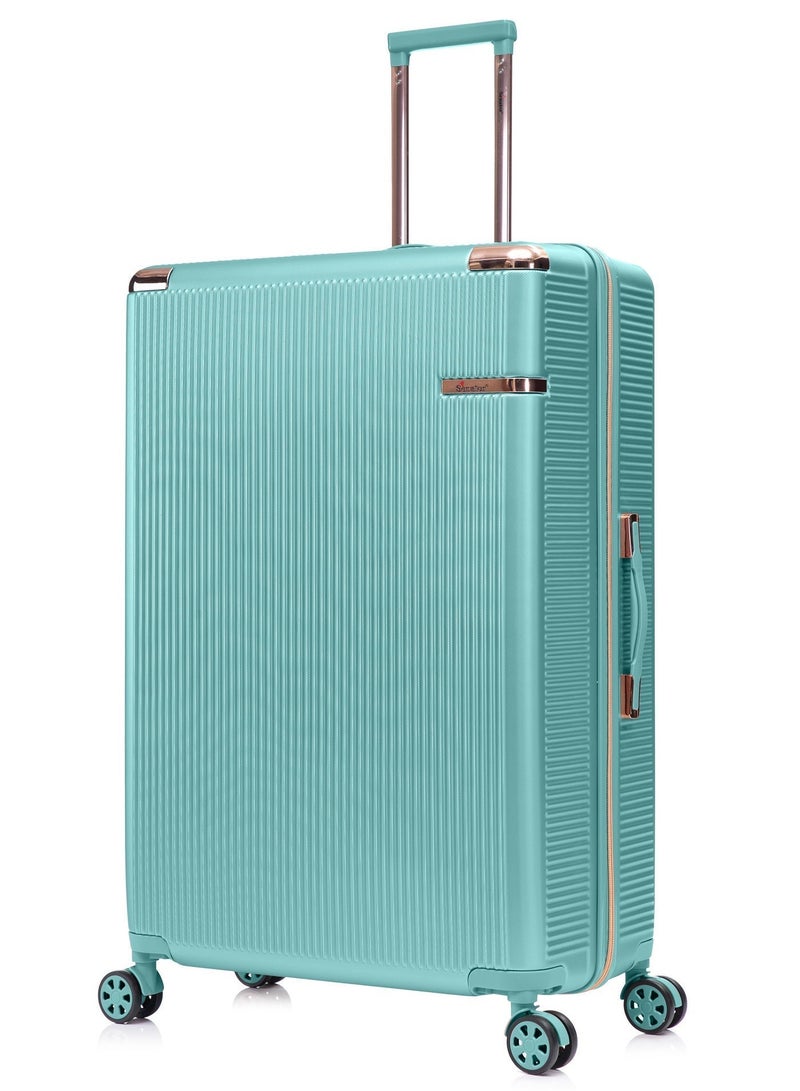 SENATOR Hard Case Trolley Luggage Set For Unisex ABS Lightweight 4 Double Wheeled Suitcase With Built In TSA Type lock A5123 Set Of 3 Light Green - Image 2