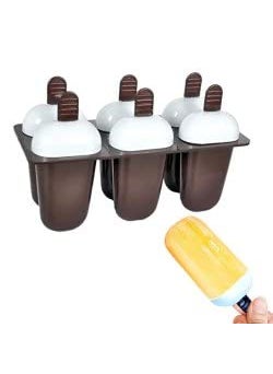 SmartCam Set of 6 Plastic Reusable Ice Pop Makers Homemade Popsicle Frozen Ice Cream Moulds Tray Kulfi Candy Ice Lolly Mold
