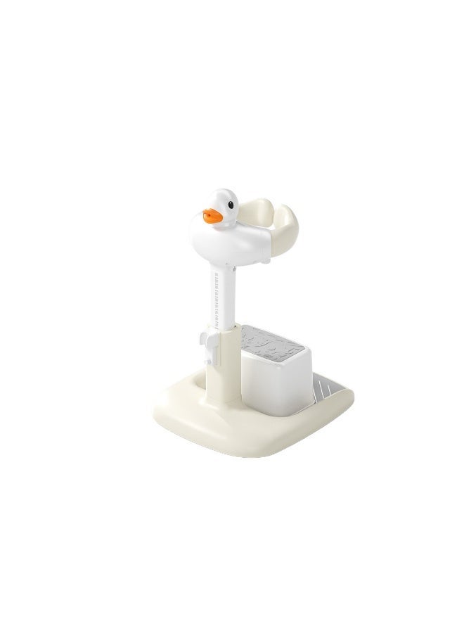 Adjustable Height Foldable Baby Bath Stand with Stool & Non-Slip Base – Duck Head Design - Image 1