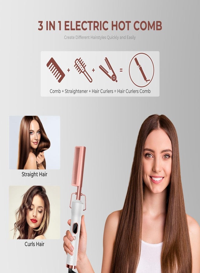 trylater Curling Iron with 12 Temp Settings Heating Up to 450°F,Straightening Comb for Curl/Straight - Image 4