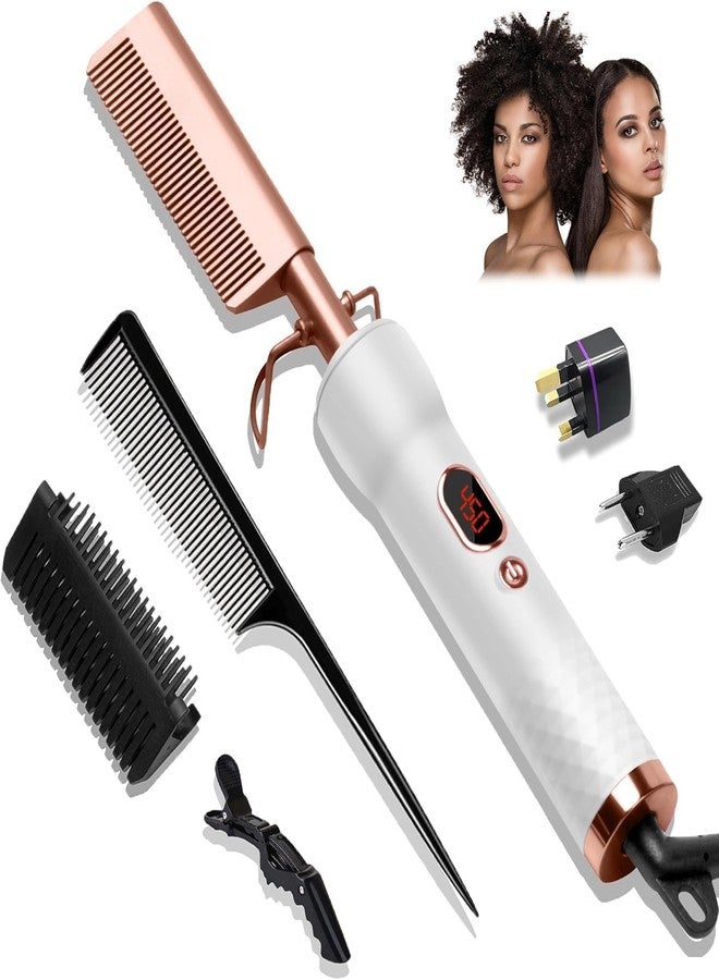 trylater Curling Iron with 12 Temp Settings Heating Up to 450°F,Straightening Comb for Curl/Straight - Image 1