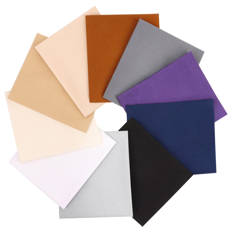Craftido 25 Options 100 Cotton Quilting Fabric Bundles 10pcs Fat Quarters 18x21Medium Weight 52 oz for Quilting Sewing Project Patchwork DIY Crafts Neutral Colors