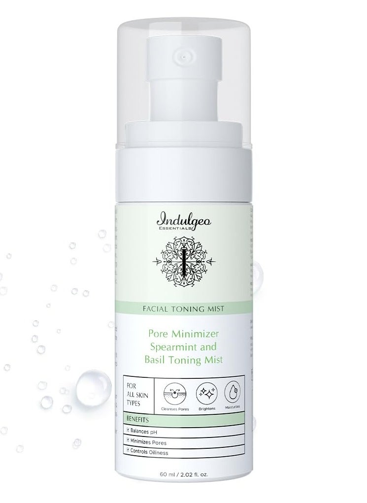 Indulgeo ESSENTIALS INDULGEO ESSENTIALS Pore Minimizer Spearmint And Basil Facial Toner For All Skin Types 50ml  - Image 1