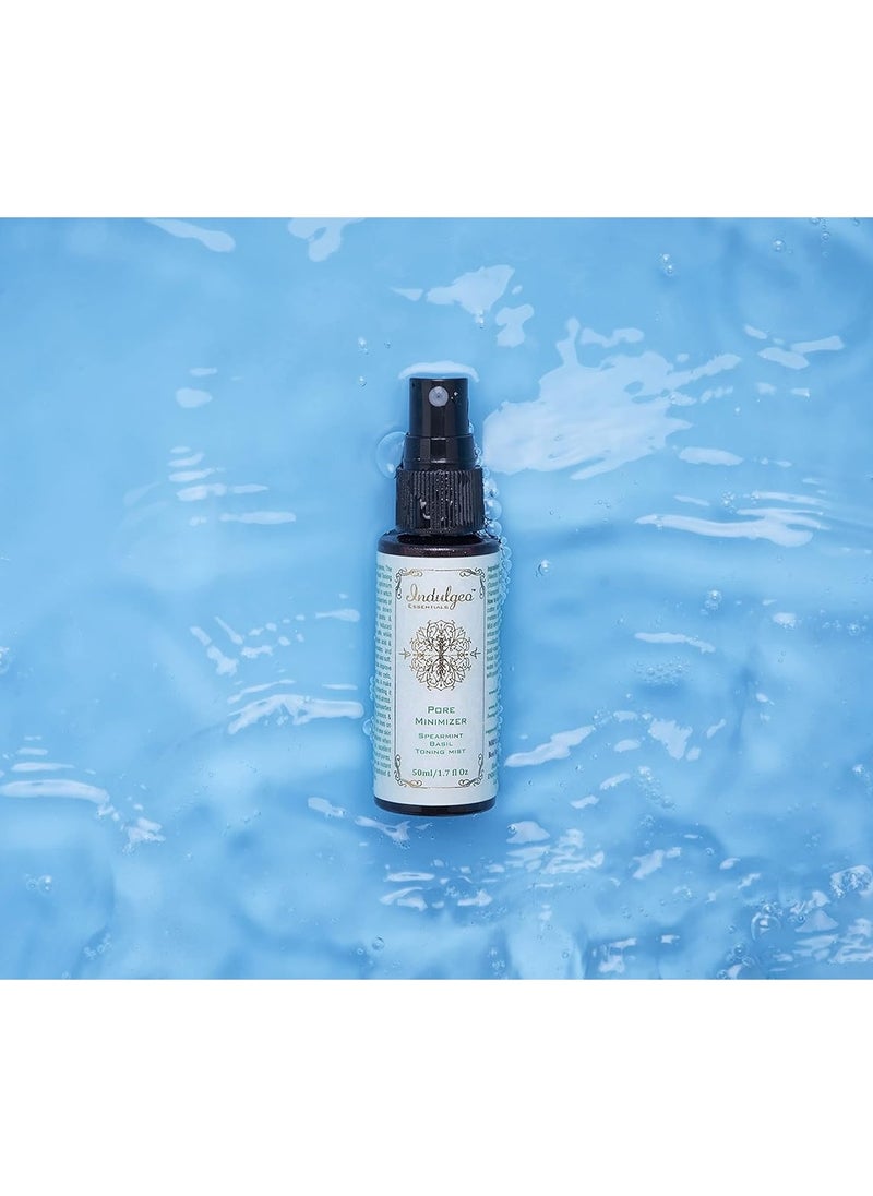 Indulgeo ESSENTIALS INDULGEO ESSENTIALS Pore Minimizer Spearmint And Basil Facial Toner For All Skin Types 50ml  - Image 3