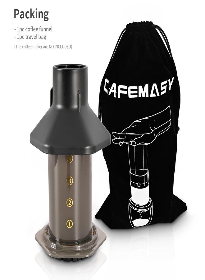 كافيهماسي طقم قمع قهوة وحقيبة سفر من CAFEMASY متوافق مع ماكينة صنع قهوة الإسبريسو المحمولة Aeropress Original Go XL، قطع غيار، ملحقات قهوة، أدوات - Image 4