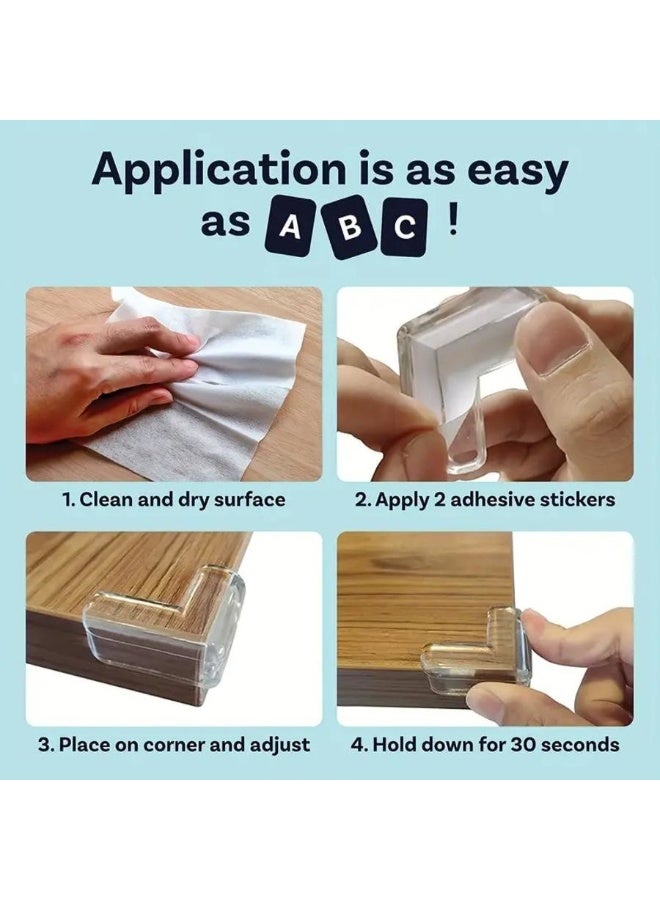 بلومنغ تايم واقيات حواف طاولات الأثاث، واقيات زوايا الطاولات للحواف الحادة، واقيات زوايا السيليكون للحواف الحادة، واقيات زوايا الطاولات الهلامية، وواقيات زوايا شفافة من مادة البولي فينيل كلوريد الناعمة (12) - Image 2