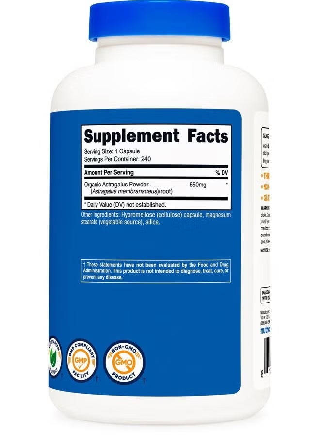 Nutricost, Astragalus Root , 550 mg , 240 Capsules - Image 3