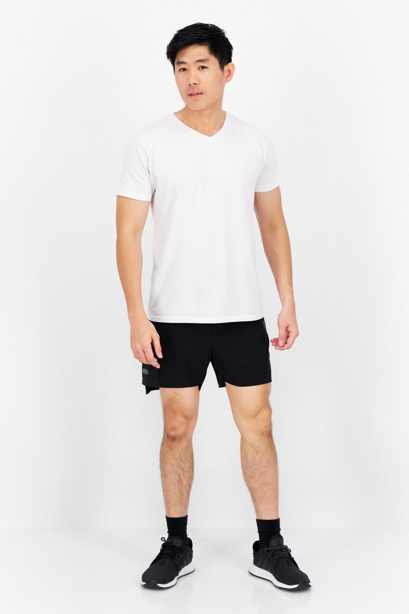 FILA Men Sportswear Fit Brand Logo Training Shorts, Black  - Image 3