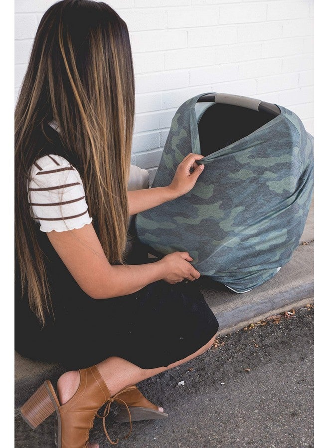 Copper Pearl Multi-Use Cover: Car Seat Covers, Nursing Cover, and Stroller Cover for Sun - Stretchy Fabric, All-Season Use, Stylish Designs, Easy Access for Moms - Hunter - Image 5