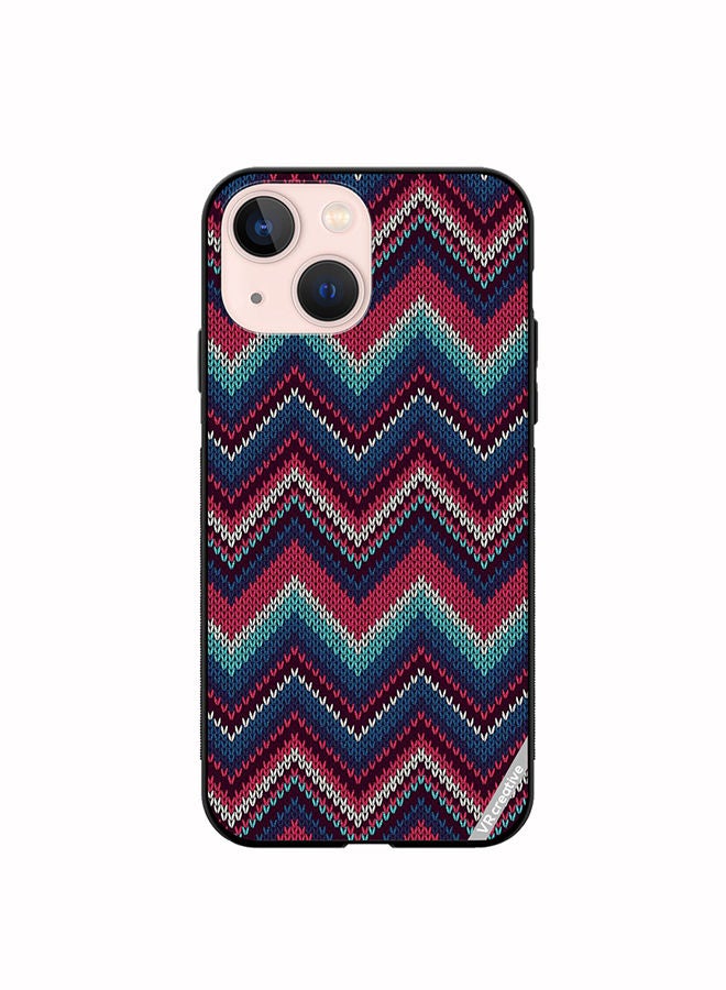 VR CREATIVE Protective Case Cover For Apple iPhone 13 Weaved Pattern Design Multicolour - Image 1