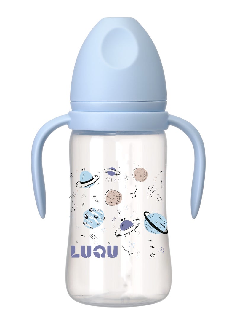 LuQu LuQu PP Feeding Bottle with Handle, 300ML, , Nipple size- XL, 9+ months  - Image 1