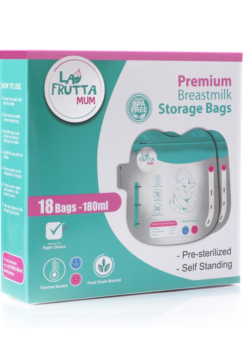 La Frutta Lafrutta Milk Storage Bags 180Ml 18Pcs  - Image 2