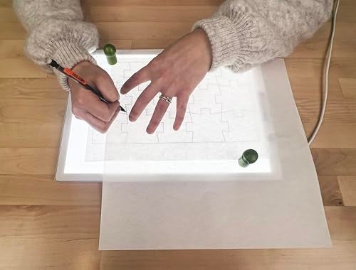 Cutterpillar Glow Elite Mini Light Board — LED Craft & Quilting Light Pad — Compact & Portable 10" x 13" Size — 4 Brightness Levels, Magnetic Base & Self-Healing Cutting Mat - Image 2