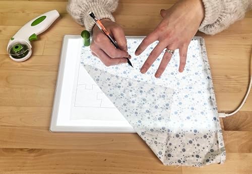 Cutterpillar Glow Elite Mini Light Board — LED Craft & Quilting Light Pad — Compact & Portable 10" x 13" Size — 4 Brightness Levels, Magnetic Base & Self-Healing Cutting Mat - Image 5