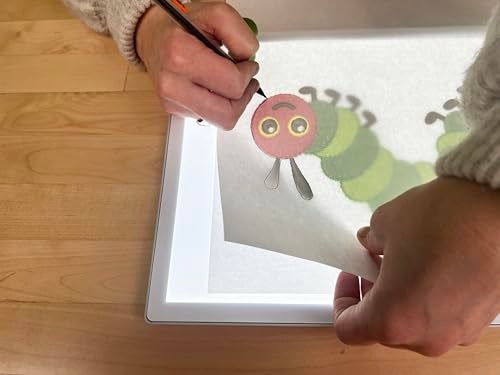 Cutterpillar Glow Elite Mini Light Board — LED Craft & Quilting Light Pad — Compact & Portable 10" x 13" Size — 4 Brightness Levels, Magnetic Base & Self-Healing Cutting Mat - Image 4