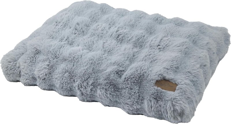 WISFOR Large Dog Bed Washable: Calming Crate Mattress with Removable Cover and Anti-Slip Bottom, Fluffy Anti Anxiety Water Resistant Pet Beds, Puppy Cat Pillow Cushion Grey, 90x60x10 cm - Image 1