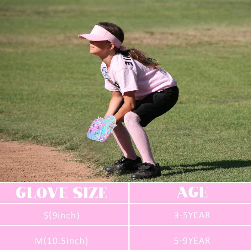 Ausletie Kids Baseball Glove,Softball Gloves,Baseball Softball Mitt for Kids Girls Toddlers, Tee Ball Glove for Training and Beginner, Left Hand Glove, Right Hand Throw - Image 5