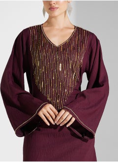 hayas closet Belt & Beadwork Jalabiya  - Image 3