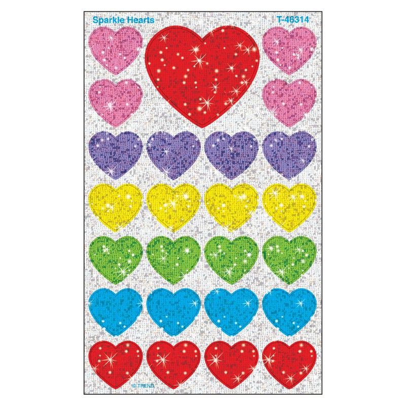 Trend Enterprises Trend Sparkle Hearts superShapes Stickers Classroom Incentives 100 Count - Image 2
