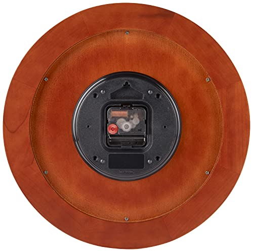 Bulova C4228 Reedham Wall Clock, 14" Diameter, Walnut - Image 3