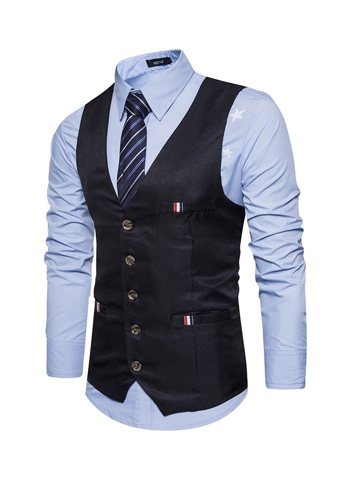 KUYING New Fashionable Herringbone Patterned Suit Vest  - Image 2
