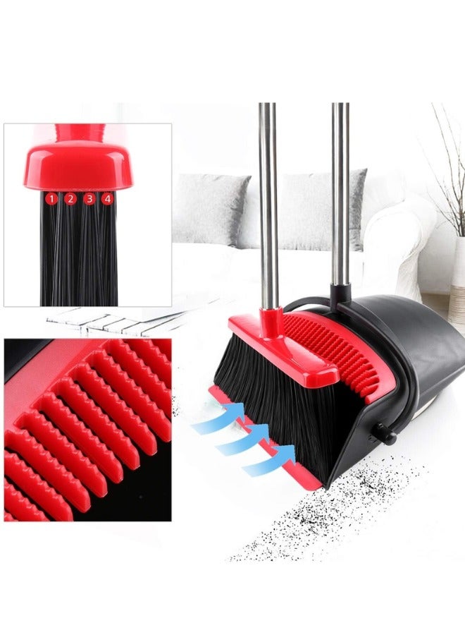 REXO Make cleaning faster and easier with this smart broom and dustpan set – ergonomic grip, dense bristles for efficient dust capture, and space-saving compact storage design - Image 3
