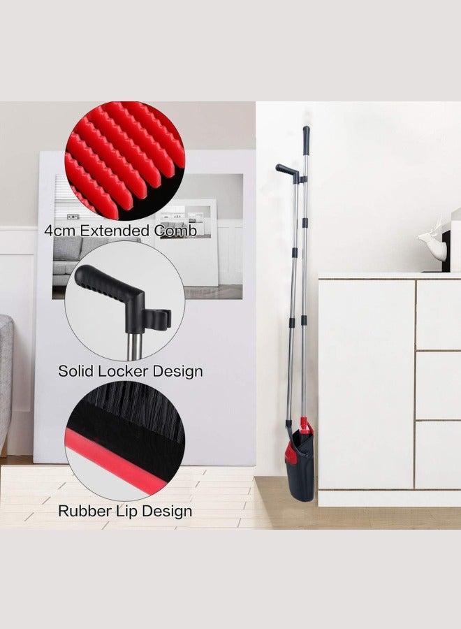 REXO Make cleaning faster and easier with this smart broom and dustpan set – ergonomic grip, dense bristles for efficient dust capture, and space-saving compact storage design - Image 4